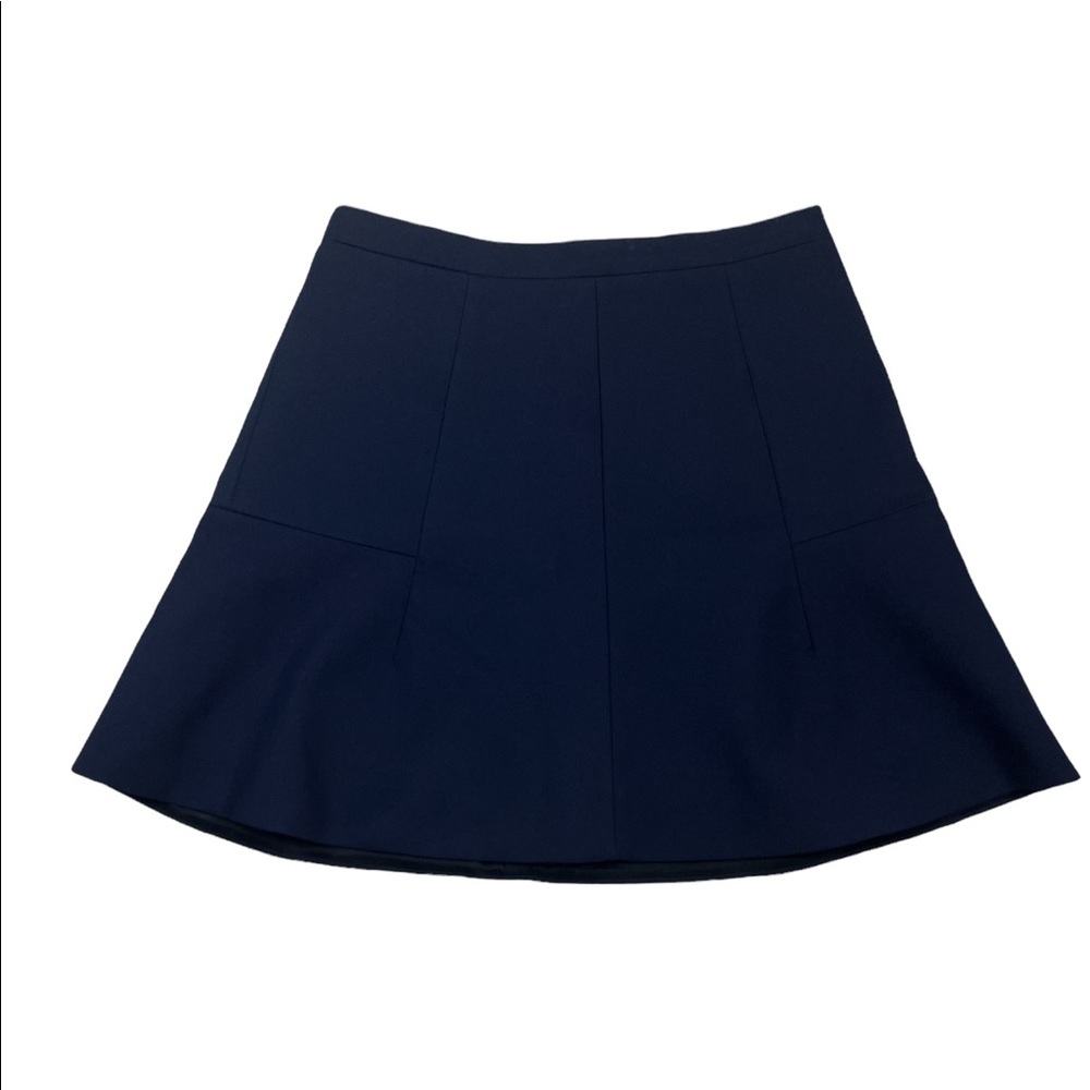 J. CREW NAVY BLUE FLUTED SKIRT SIZE 0